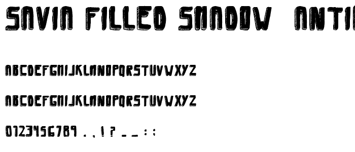 Savia Filled Shadow  ANTIPIXEL_COM_AR font